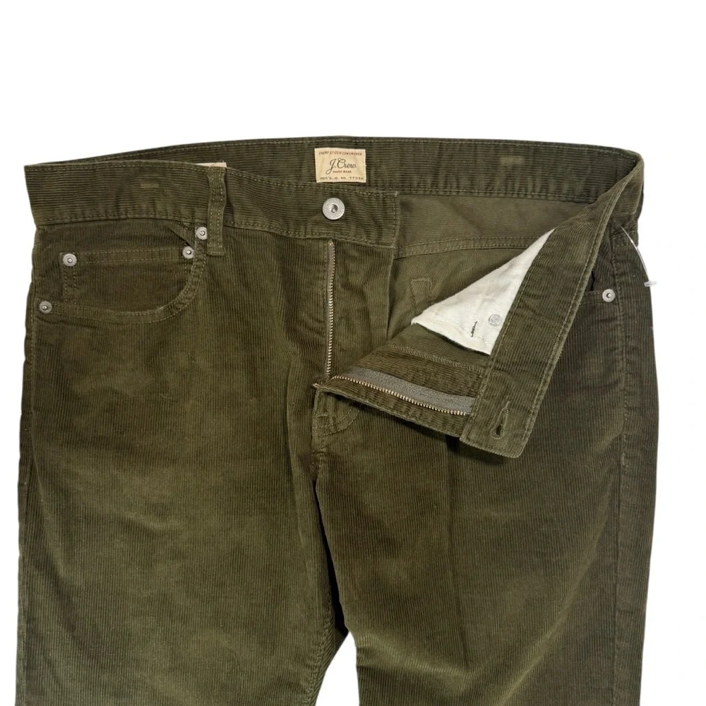 J. Crew Dark Green Corduroy Pants. Size 34x30